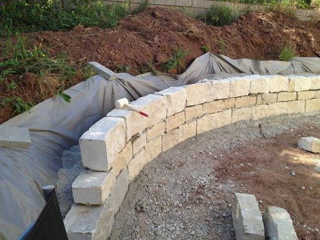 Подпорные стенки из бетона: технология возведения от
