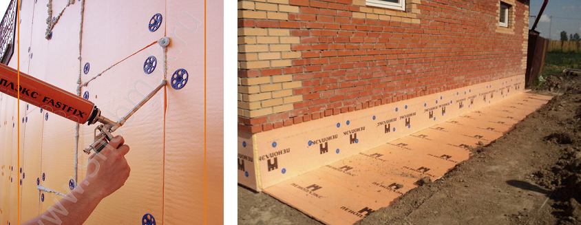 Крепление пеноплекса к бетонной стене, или как лучше утеплить квартиру: изнутри или снаружи и чем крепить утеплитель