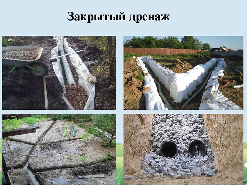 Дренаж участка на глинистых почвах своими руками фото